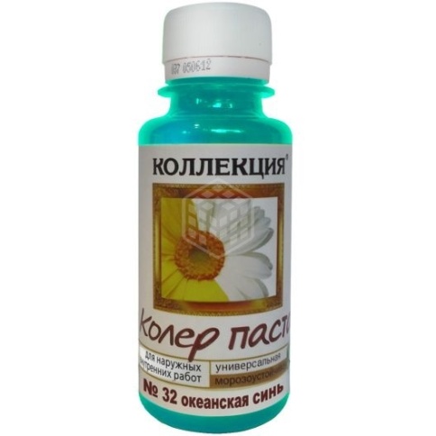 КОЛЛЕКЦИЯ Колеровочная паста №32 Океанская синь 0,1л фото 1