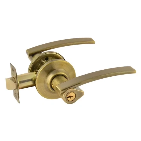 Защелка межкомнатная ТТ14-01 (стар.бронза) (ключ/фиксатор) фото 1