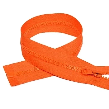 Молния "Трактор"№5, 1 замок, 50см,60см оранжевая фото 1