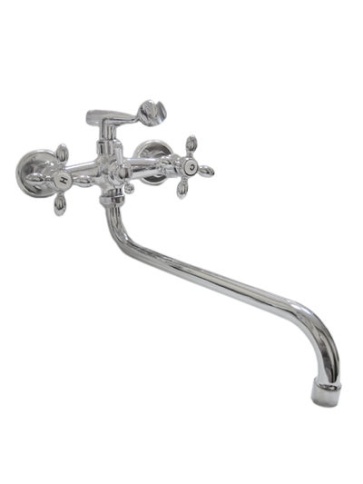 Смеситель Ванна DIABLO (рег.№377092) 1/2 м/к шар. перекл. душа (410-R 82) Крест Капля фото 1