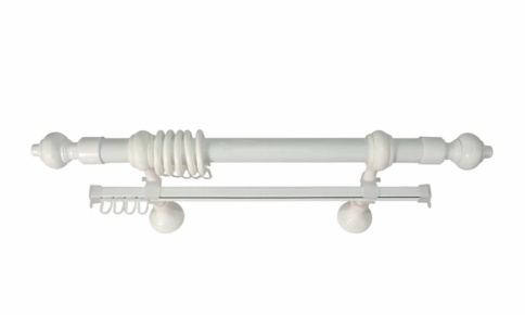 Карниз пластик + шина 2,4м белый фото 1