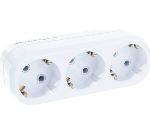 Разветвитель плоский 3гн с/з А303 фото 1