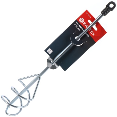 Миксер BARTEX для красок и стр. смесей (круглая лопасть) 80х8х400мм оцинк.(161053) фото 1