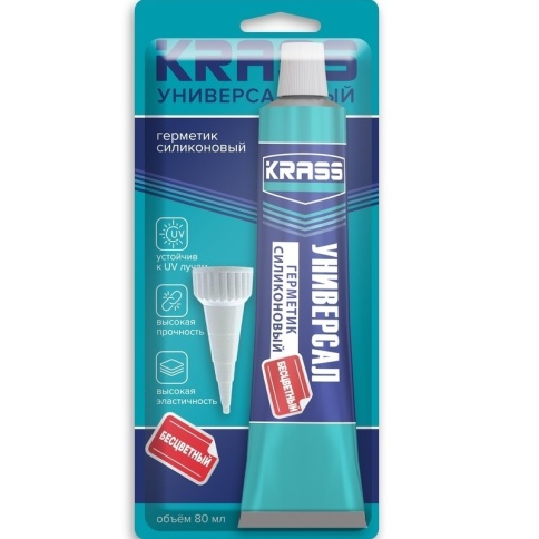 Герметик силиконовый KRASS универсальный Бесцветный 80мл  фото 1