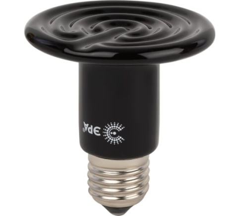 Эл.лампа ИК инфракрасная кер.50W  E27 для обогрева животных FITO-50W-HQ 75*70 7444 фото 1