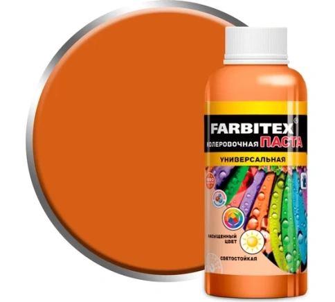 FARBITEX Паста колеровочная универсальная 0,1л Карамельный фото 1