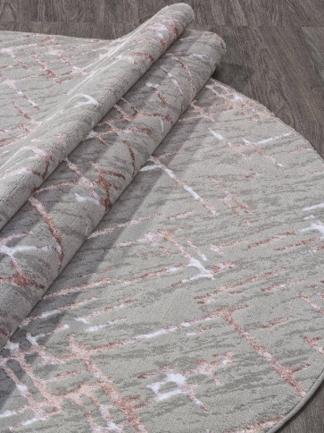 Ковер LIMAN 1.6*2.3 овал F164 Grey-Pink фото 2