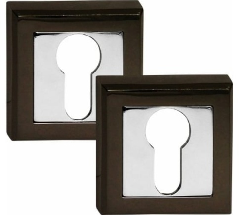 Ключевая накладка квадратная Palidore  CLS BH  черный.ник.хай-тек фото 1