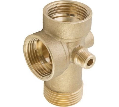 Штуцер 5-выводной 1"*1"*1"*1/4"*1/4" ш*г*г*ш*г фото 1