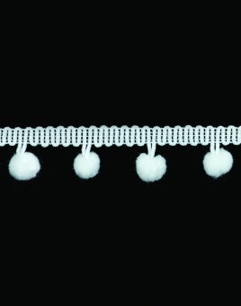 Бахрома белый шарикС008-5 фото 1