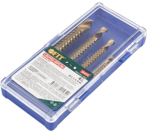 (*)Сверло-фреза универсальное , титановое покрытие набор 4 шт. (36414) фото 1