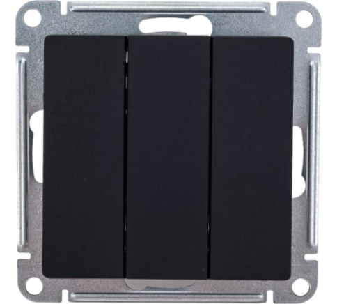 SchE Механизм выключателя 3-кл. СП 10А IP20 карбон ATN001031 фото 1