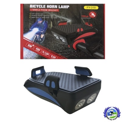 Фонарь FY-319, крепление на руль для телефона, с USB зарядкой (046422) фото 1