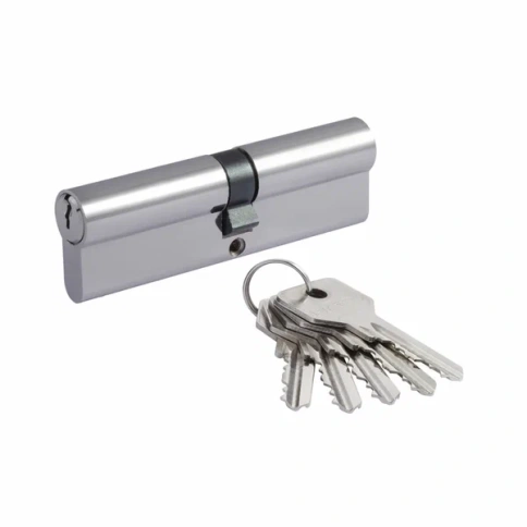 Цилиндровый механизм с вертушкой STD Z  ЛB-100 (хром) (50-50) фото 1