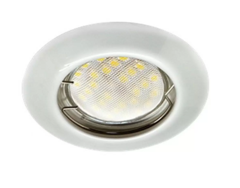 *Точечный светильник Ecola DL92 Перламутровое серебро выпуклый фото 1