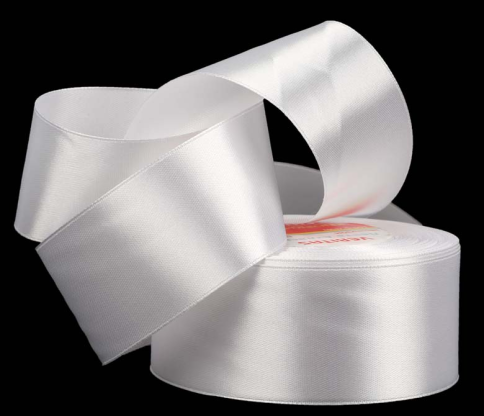 Лента атл. белый S-501 40 мм (30м уп.) фото 1
