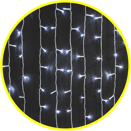 Навигатор 61862 Гирлянда Занавес NGF-С01-288CW-8-1,5*1,5m-230-С8-TR-IP20  фото 1