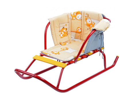 Сиденье мягкое с подлокот. д/санок (бязь) СС2 фото 1