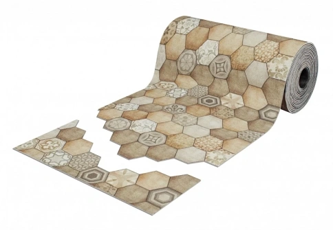 Дорожка SHAHINTEX Digital print 1,0 Мозайка бежевый фото 1