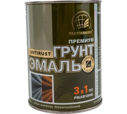 Радуга Грунт-эмаль по ржавчине Красно-коричневая 1,9кг фото 1