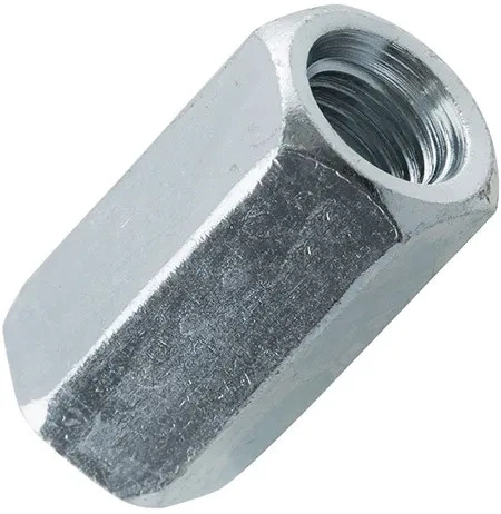 Гайка шестигранная удлиненная (соединительная) DIN6334 М12 цинк фото 1