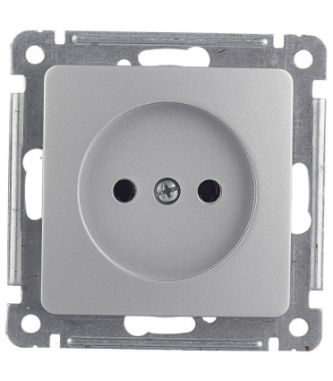 Lezard Розетка СП 1гн. с/з серый матов. ZIMA 704-7488-122BQC фото 1