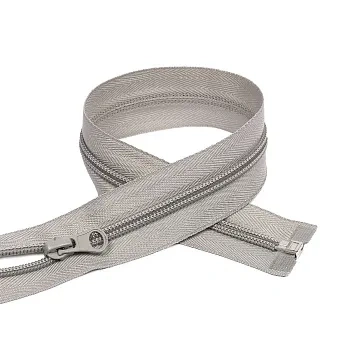 Молния пласт. спираль №5, 70см, серая фото 1