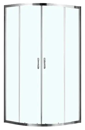 AZ-ND2142 MILTON Душ.ограждение 900х900х2000, без поддона (полукруг, стекло 6мм), профиль серебро фото 2