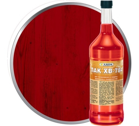 Лакра Лак ХВ-784 Красное дерево 0,5л фото 1