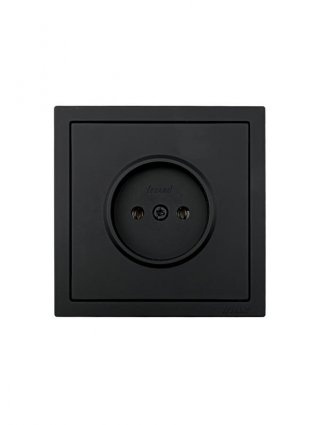 Lezard Розетка СП 1гн. б/з черн.бархат  ZIMA 704-4288-121BQC фото 1