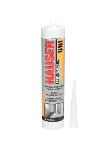 Герметик Hauser UNI силиконовый универсальный бесцветный 260мл фото 1