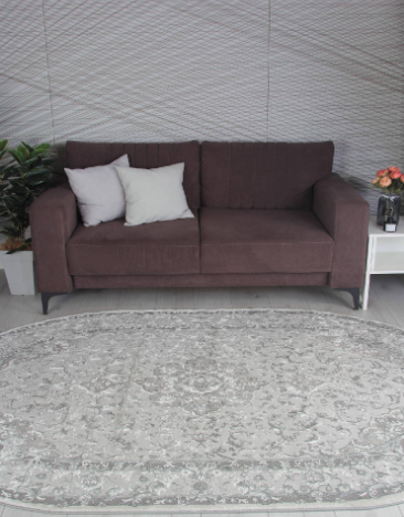 Ковер ARMINA 1.6*2.3 GA075G oval Grey/Grey Турция фото 1