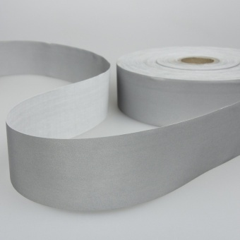 Лента Светоотражающая пришивная 50мм серая(коэф.отраж.250-350) (100м) фото 1