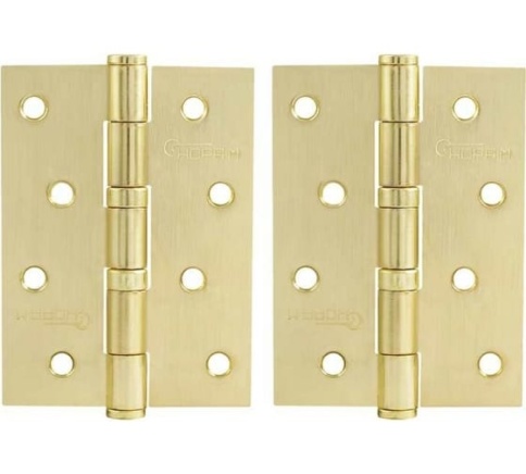 Петля универсальная сталь 4"-2ВВ (мат.латун.покр.) без кол.(100х75х2,5) №2 фото 1