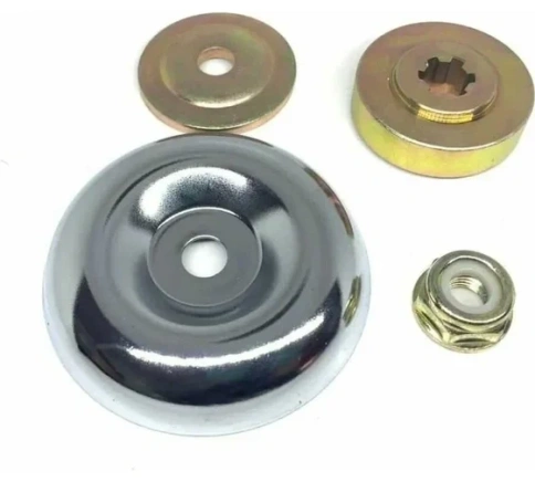 Комплект прижимных шайб с гайкой редуктора бензотриммера фото 1