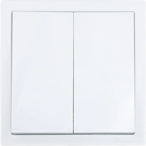 Lezard Выключатель СП 2кл белый ZIMA 704-0288-101QC фото 1