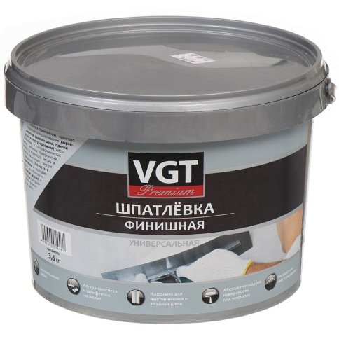 VGT Premium Шпатлевка финишная 3,6кг фото 1