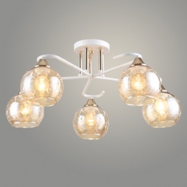 Люстра А4341/5 белый/золото Е27 фото 1