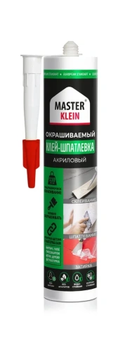 Клей шпатлевка  Master Klein  280мл Акриловый окрашиваемый фото 1