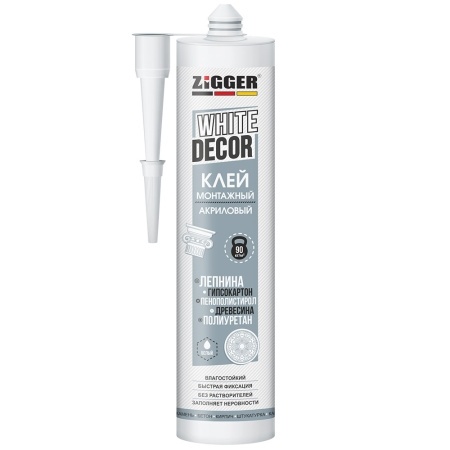 Клей акриловый для декора белый ZIGGER WHITE DECOR 400г фото 1