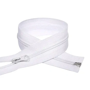 Молния пласт. спираль №5, 70см, белая фото 1