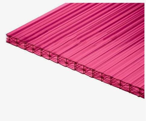 Сотовый поликарбонат 4мм гранат 12м фото 1