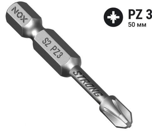 Бита torsion E6,3 РН3-50 мм "NOX STRONG" фото 1