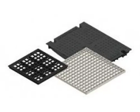 Решетка водоприемная PolyMax Basic РВ-28.28-ПП пластиковая ячеистая серая 3380-С фото 1