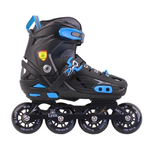 Роликовые коньки, размер 34-38, цвет: чёрно-голубой, 40*37*10 фото 1