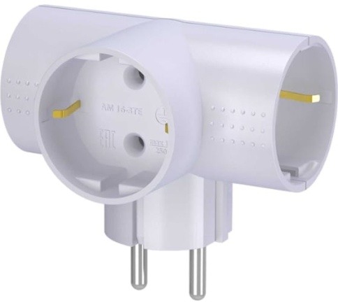 Разветвитель элек(тройник) ФОТОН модель АМ 16-3ТЕ, 16А фото 1