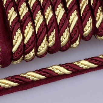 Кант шторный бордо/золото(SHK16-19) 50м фото 1