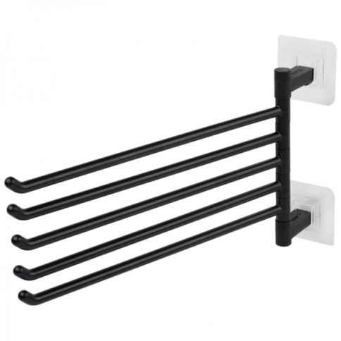 Держатель д/полот.настен 5спиц крепл.самокл. 110785 черный фото 1