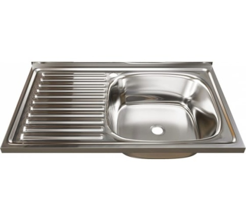 Мойка накладная 0.4мм/160 50х80 правая (без сифона) фото 1