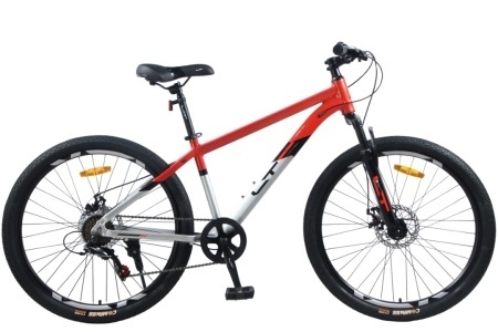 Велосипед 26" LTBIKE BULLET, алюминий, рама 15", 7-ск, диск, серебристый/красный А26021 фото 1